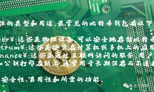 比特币钱包的名称通常取决于具体的类型和用途。最常见的比特币钱包有以下几种：

1. **硬件钱包**（如Ledger、Trezor）：这些是物理设备，可以安全地存储比特币和其他加密货币的私钥。
2. **软件钱包**（如Exodus、Electrum）：这些是安装在计算机或手机上的应用程序，便于进行日常交易。
3. **在线钱包**（如Coinbase、Binance）：这些是通过互联网访问的服务，用户可以通过浏览器进行交易和存储。
4. **纸钱包**：将比特币的私钥和公钥打印在纸上，通常用于长期保存而不连接到互联网。

在选择比特币钱包时，用户应考虑安全性、易用性和所需的功能。